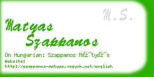 matyas szappanos business card